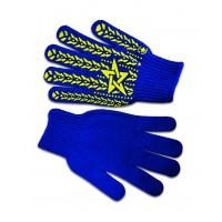 Рукавички плетені сині з вкрапленням &quot;Зірка&quot;, Україна
